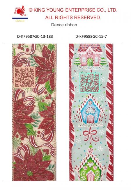 AI Dace Ribbon-Poinsettia & Candy House